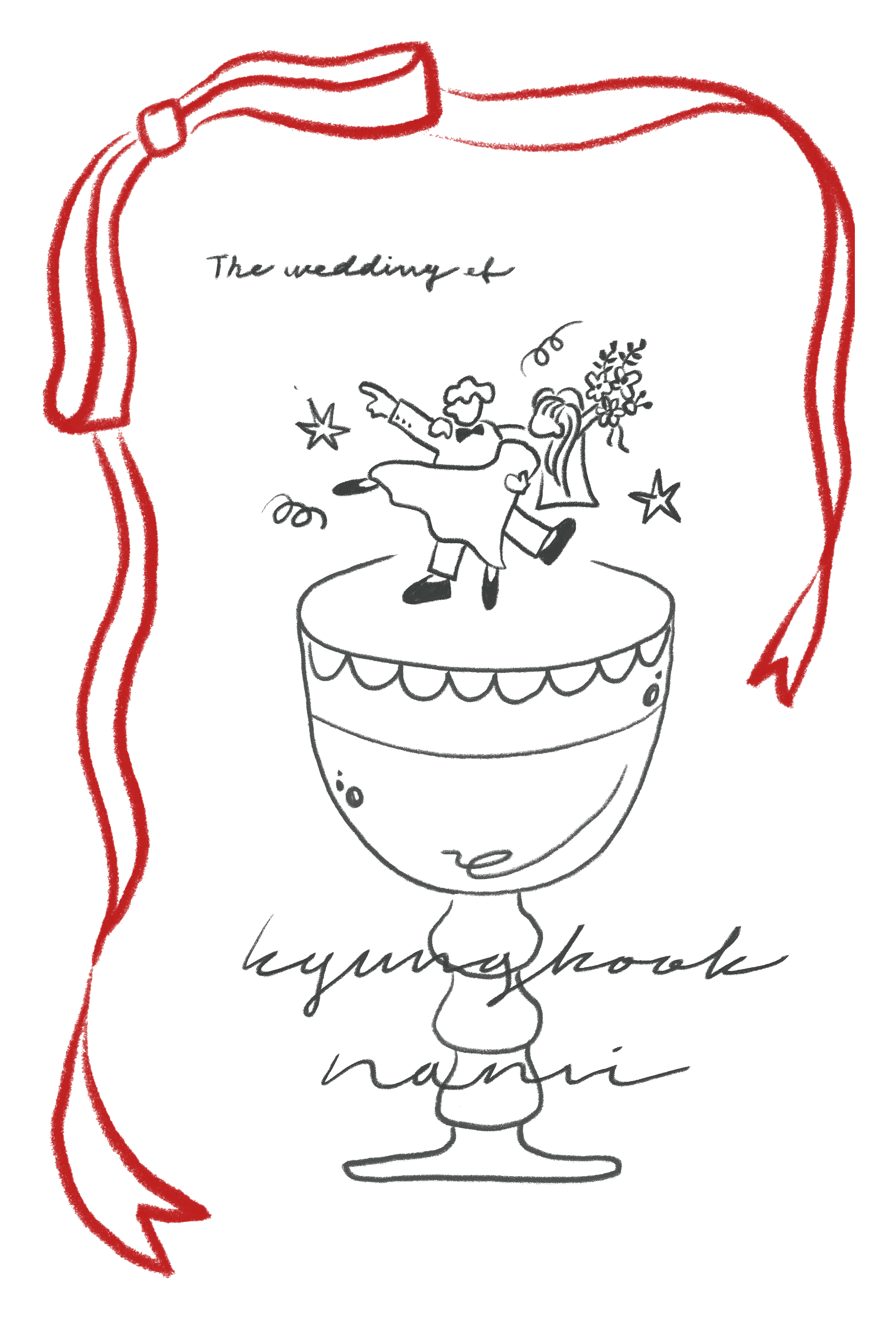 Representative wedding illustration of Kyung Kook and Nami